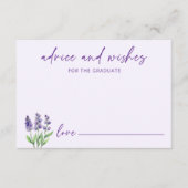 Paarse bloemen advies voor het Afstuderen Afstuder Informatiekaartje (Voorkant)