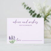 Paarse bloemen advies voor het Afstuderen Afstuder Informatiekaartje (Staand voorkant)