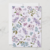 Paarse bloemen Afstuderen Aankondiging (Achterkant)