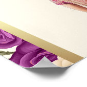 Paarse Bloemen Anand Karaj Bruiloft Welkomstbord Poster (Hoek)