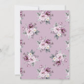 Paarse Bloemen Anand Karaj Punjabi Sikh Bruiloft Kaart (Achterkant)