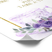 Paarse Bloemen Baby shower Thee Baby's zijn Zoet Poster (Hoek)