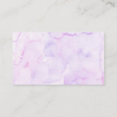 Paarse Bloemen Baby shower Thee Luier Raffle Kaart (Achterkant)