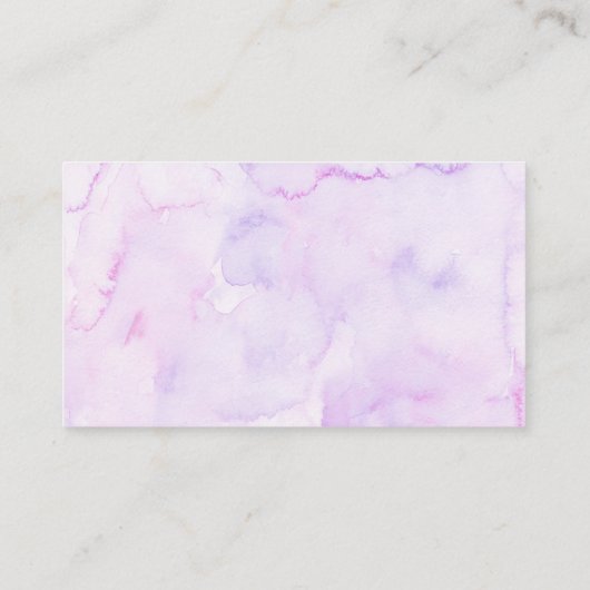 Paarse Bloemen Baby shower Thee Luier Raffle Kaart (Achterkant)