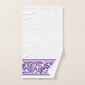 Paarse bloemen bad handdoek (Handdoek)