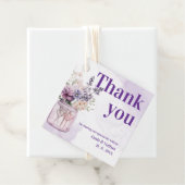Paarse Bloemen Bedankt Bericht Trouwfeest Bedankjes Labels (In situ)