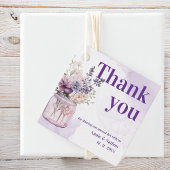Paarse Bloemen Bedankt Bericht Trouwfeest Bedankjes Labels
