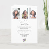 Paarse Bloemen Begrafenis Order of Service 4 Foto Kaart (Achterkant)