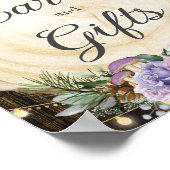 Paarse Bloemen Betoverde Bos Kaarten & Geschenken Poster (Hoek)