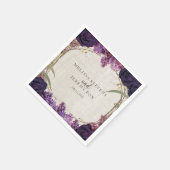 Paarse Bloemen Betoverde Bos Trouwpapier Servet (Hoek)