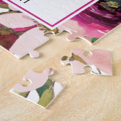 Paarse Bloemen Bijbelvers Legpuzzel (Zijkant)