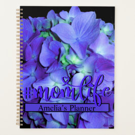 Paarse bloemen blauwgroen bloemen hortensia planner