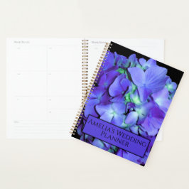 Paarse bloemen blauwgroen bloemen hortensia planner