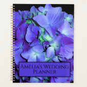 Paarse bloemen blauwgroen bloemen hortensia planner (Voorkant)