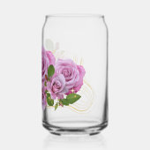 paarse bloemen blikvorm glas (Achterkant)