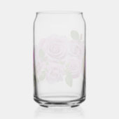 paarse bloemen blikvorm glas (Rechts)