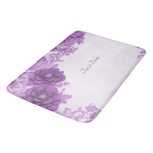 Paarse bloemen bloeien badmat (Gekanteld)