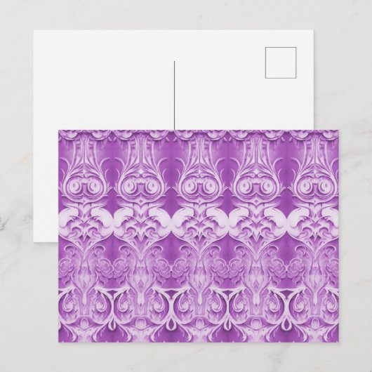 Paarse bloemen bloeien Briefkaart (Voorkant / Achterkant)