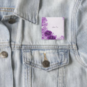 Paarse bloemen bloeien Button (In situ)