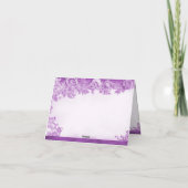 Paarse bloemen bloeien dank u kaart (Achterkant)