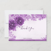 Paarse bloemen bloeien dank u kaart (Voorkant)