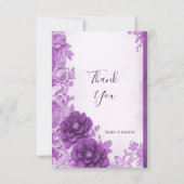 Paarse bloemen bloeien dank u kaart (Voorkant)