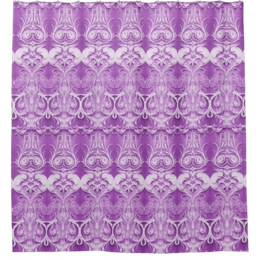 Paarse bloemen bloeien douchegordijn (Voorkant)