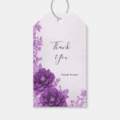 Paarse Bloemen Bloeien Gift Label Cadeaulabel (Voorkant)