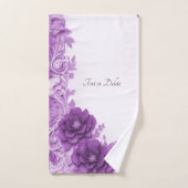 Paarse bloemen bloeien handdoek set (Handdoek)