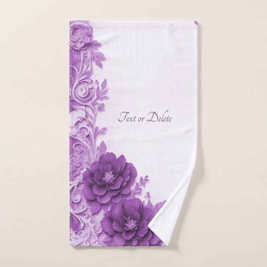 Paarse bloemen bloeien handdoek set (Handdoek)