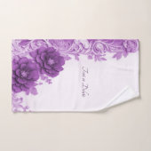 Paarse bloemen bloeien handdoek set (Handdoek)