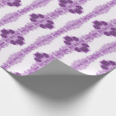Paarse bloemen bloeien inpakpapier (Hoek)