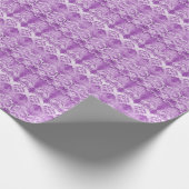 Paarse Bloemen Bloeien Inpakpapier (Hoek)