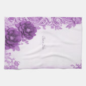 Paarse bloemen bloeien keukenhanddoeken (Horizontaal)