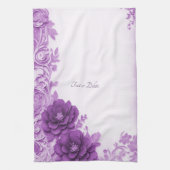 Paarse bloemen bloeien keukenhanddoeken (Verticaal)