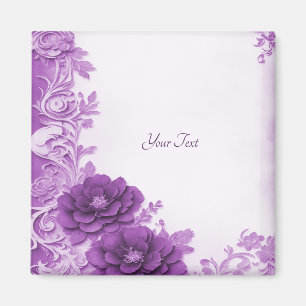 Paarse Bloemen Bloeien Magneet