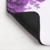 Paarse bloemen bloeien muismat (Hoek)