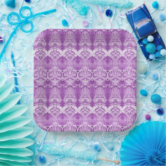 Paarse bloemen bloeien papier Bord (Feest)