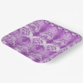 Paarse bloemen bloeien papier Bord (Gebogen)