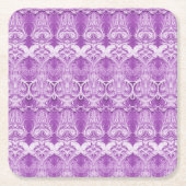 Paarse bloemen bloeien papier Onderzetter (Voorkant)