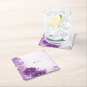 Paarse bloemen bloeien papier Onderzetter (Insitu)