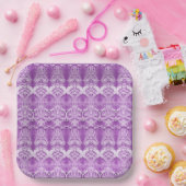 Paarse Bloemen Bloeien Papieren Bord (Feest)