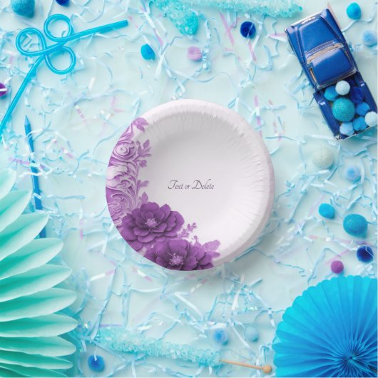 Paarse bloemen bloeien papieren kommen (Feest)