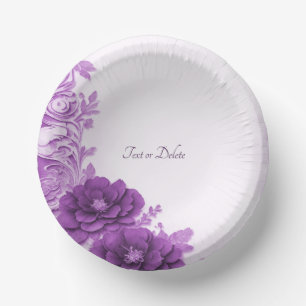 Paarse bloemen bloeien papieren kommen