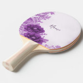 Paarse bloemen bloeien Ping Pong Paddle Tafeltennisbatje (Voorkant Gekanteld)