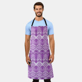 Paarse bloemen bloeien Schort (Gedragen)