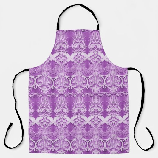 Paarse bloemen bloeien Schort (Voorkant)