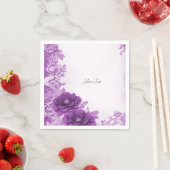 Paarse bloemen bloeien servetten (Insitu)