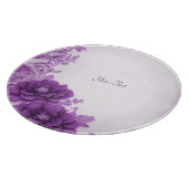 Paarse bloemen bloeien snijplank (Hoek)