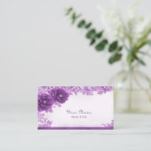 Paarse bloemen bloeien Visitekaartje (Staand voorkant)